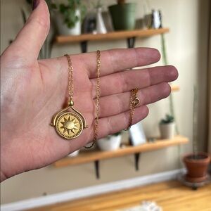 Sun and Mood Coin Necklace